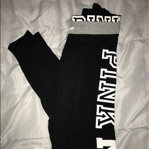 Pink nation cotton grey leggings